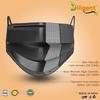 Diligent- We Care For your Life 3-Ply Face Mask | Disposable Protective Non-Woven | Surgical Pollution Mask with Nose Pin & Soft Earloops | Skin-Friendly (Black, 100) view 4