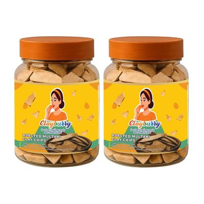 Clayburry Edible Roasted Clay (pack of 2)| Bhutdo | khane vali Mitti| roast mulatani mitti |Butter Soil Manure | Roasted nakumatt