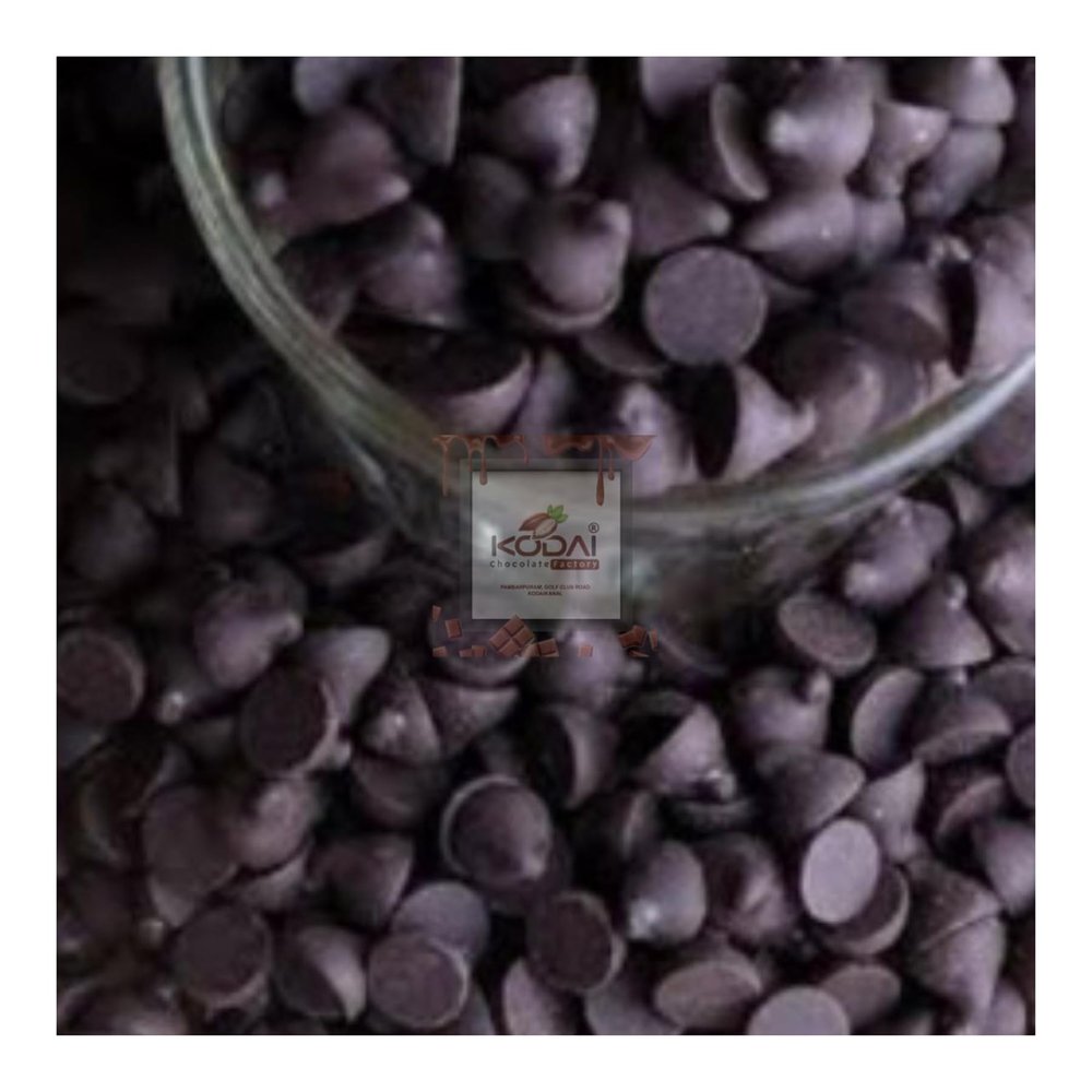 KODAI CHOCOLATE FACTORY Dark Chocolate Chips | Rich & Smooth Dark Chocolate Bits | for Baking, Desserts, Snacks & Gourmet Treats | 250G
