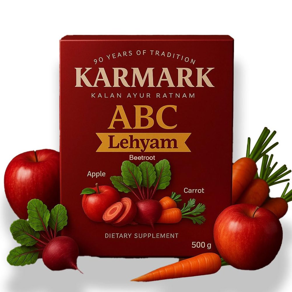 KARMARK ABC LEHYAM 500gm | Apple, Beetroot & Carrot | No Refined Sugar | Rich in Fiber & Vitamins | Nutrient-Rich Superfood for Kids & Adults