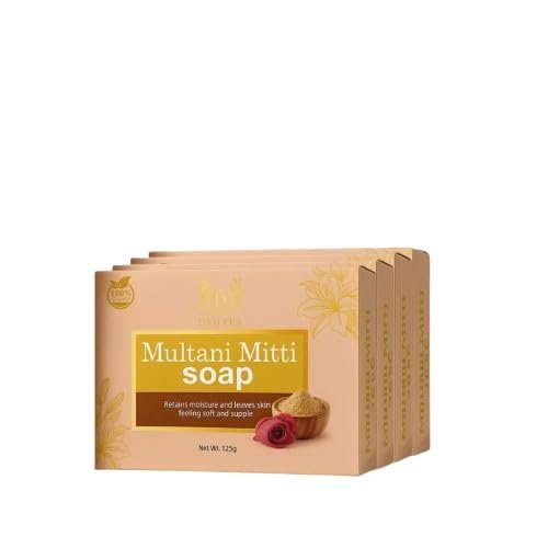 DND ERA Multani Mitti Soap | Natural Skin Care | 100% Side-Effect Free | 125g (Set of 4)
