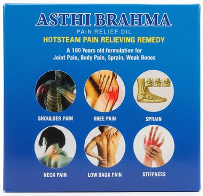 Asthi Brahma Pain Relief Oil  100 Years Old Ayurvedic Formula | Hot Steam Remedy for Joint Pain, Knee Pain, Back Pain, Shoulder Pain, Sprain, Neck Pain & Stiffness | Herbal Pain Relieving Oil  3x100ml
