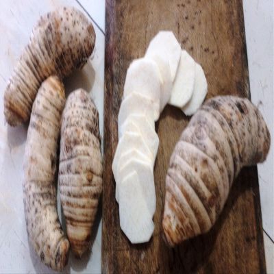 Aadi16's Sundried fresh Taro root Vegetables (Colocasia esculenta or Gati Kochu) Sliced Chips, Ready to Fry or Cook for better heart health from potassium and blood sugar management, Pack 150gm (obtained from 4kg Root).