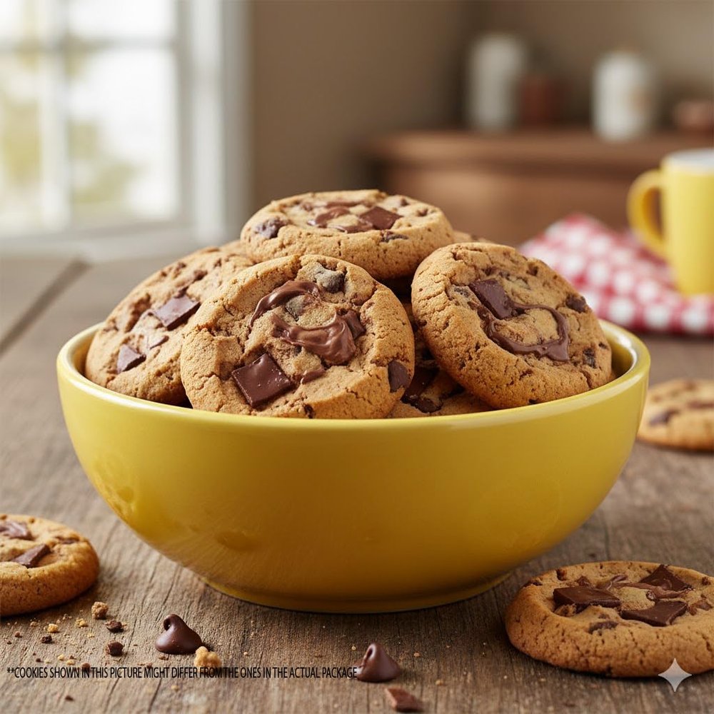 Baker Martin Original BrownChoco Chips Butter Cookies  Pure Butter, No Palm Oil, Zero Trans Fat  Soft Baked, Natural Sugar, No Preservatives  Healthy Snack for All Ages  500g