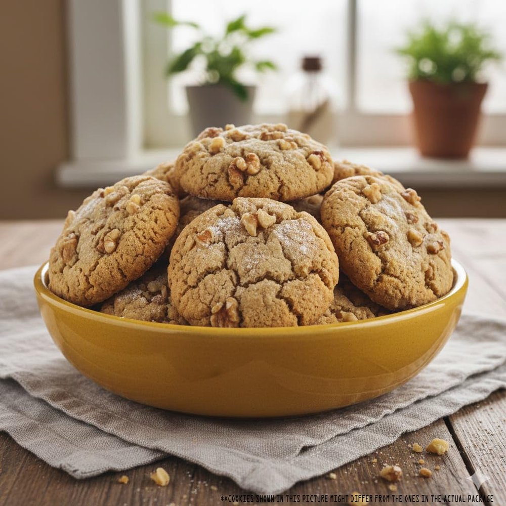 Baker Martin Original Walnut Butter Cookies  Pure Butter, No Palm Oil, Zero Trans Fat  Soft Baked, Natural Sugar, No Preservatives  Healthy Snack for All Ages  500g