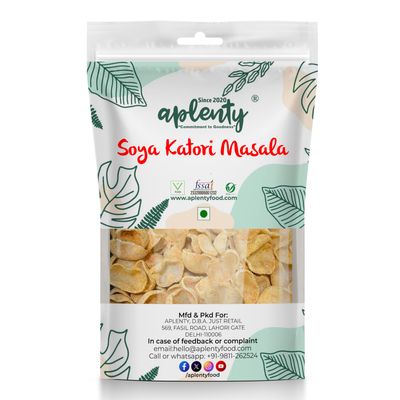 Aplenty Soya Katori | Soya Cup Tasty & Healthy | Masala Soyabean Snacks | Fiber Gluten Free Soya Snack | Roasted Soya Katori Oil Free (200G)