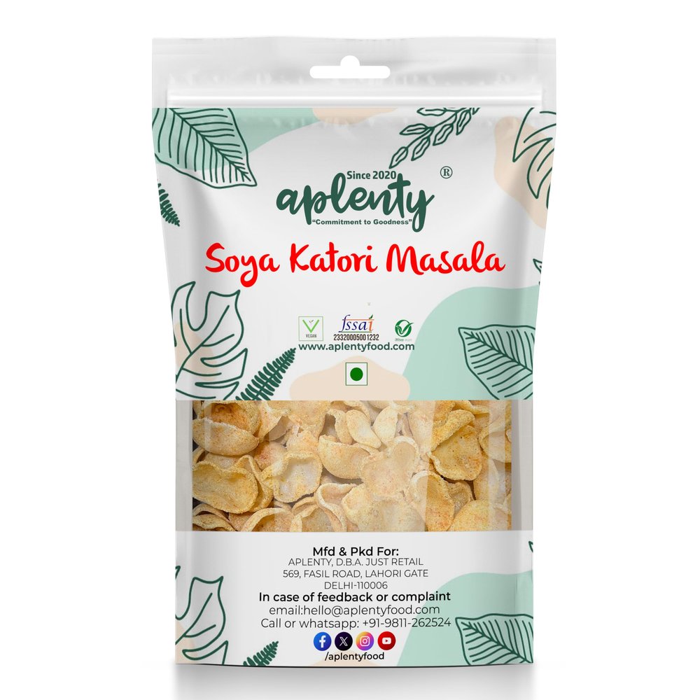 Aplenty Soya Katori | Soya Cup Tasty & Healthy | Masala Soyabean Snacks | Fiber Gluten Free Soya Snack | Roasted Soya Katori Oil Free (200G)