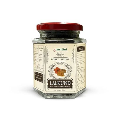 Amritini Lalkund Honey Preserve with Swallow Root (Anantmool), Hibiscus & Raw Honey | Natural Ingredients & No Sugar | Sun-Cured Ayurvedic Blend(250g)