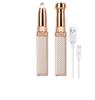 Facial Hair Remover for Women | 2-in-1 Rechargeable Eyebrow Trimmer with LED Ring Light | Painless Hair Removal for Face, Chin, Nose & Upper Lip | Portable Gold Epilator view 1