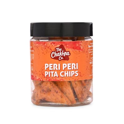 Peri Peri Pita Chips | Premium Spicy Party Snacks | The Chakhna Co. | Crispy Baked Chips | Gourmet Indian Snacks | 90g