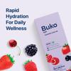 BUKO Hydration Drink Mix, Powered by BCAA, Sodium Hyaluronate, 4 Essential Electrolytes, 5 Vitamins Complex, Sugar Free, Refreshing Berrylicious Flavor Pack of 12 view 3