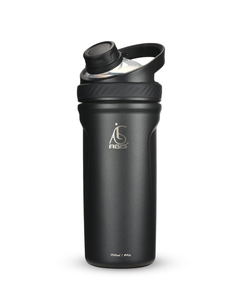 AGIS Premium Blender King Gym Shaker Bottles for Protein Shake, Gym Bottles for Men & womens Protein Shaker Bottle for Gym Shaker Bottles for Gym Bottle Shaker Steel Shaker Bottle 700 ML (Black)
