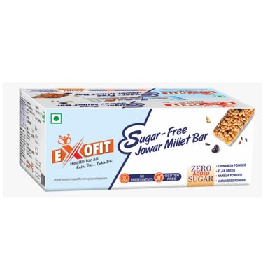 EXOFIT Sugar-Free Jowar Millet Bar 35X6 Bars (210G TOTAL) For Diabetic Patients Nutrition Bars (210 g, JAMUN, OATS)