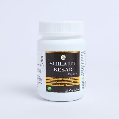 Agrosaf Shilajit Kesar Capsules for Strength, Energy & Stamina | Enriched with Pure Shilajit, Kesar, Ashwagandha, Safed Musli & Swarnabhasma 60 Capsules
