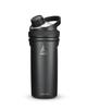 AGIS Premium Protein Shaker Bottle, Matte Black Stainless Steel, 700ml Gym Bottle with Flip-Top Lid, Blender Mixer for Fitness Drinks (Black) view 1