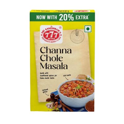 777 Channa Masala 50g + 10g Extra (Pack of 2) | Punjabi Chole Masala Powder | Chickpea Curry Spice Mix | Total 120g