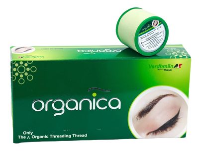 (Pack of 8) Organica Organic Eyebrow Threading Thread | 100% Pure Cotton Hair Removal Thread | Gentle Facial Epilator Thread for Salon & Home Use | Spool x 300 m | Skin-Friendly & Long-Lasting (Pack of 8)