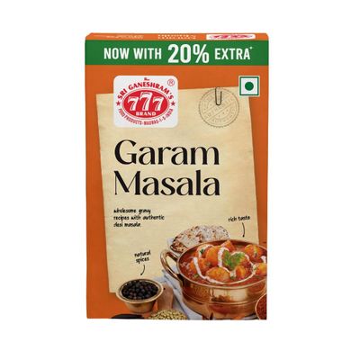 777 Garam Masala 50g + 10g Extra (Pack of 2) | Aromatic Spice Blend | Whole Spice Mix for Curries | Total 120g
