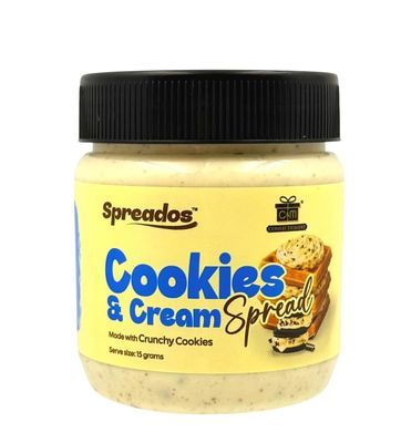 C&M Confectionery Cookies & Cream Spread |350g | Smooth, Creamy Dessert Spread | Perfect for Bread, Pancakes, Biscuits & Milkshakes