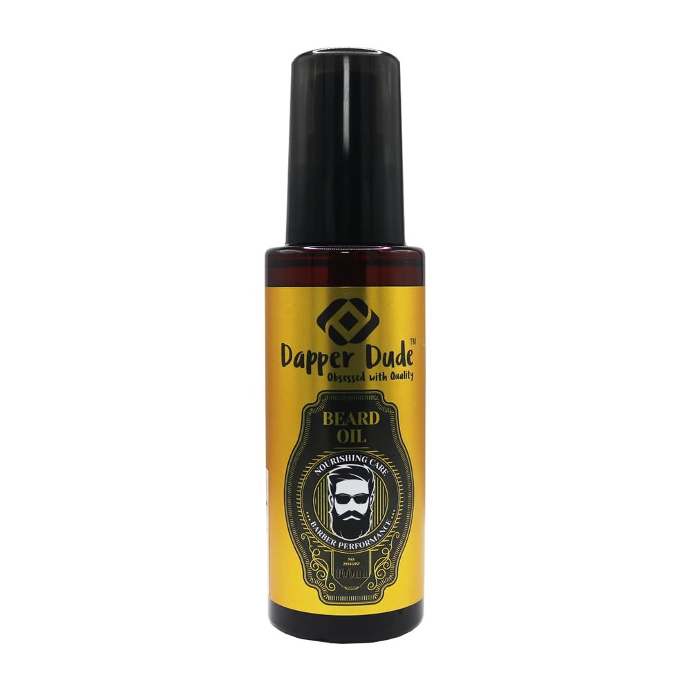 Dapper Dude Beard Oil for Men Promotes Beard Growth, Softens & Conditions Beard | Non-Greasy Formula for Smooth, Frizz-Free, Healthy Beard (100ml)