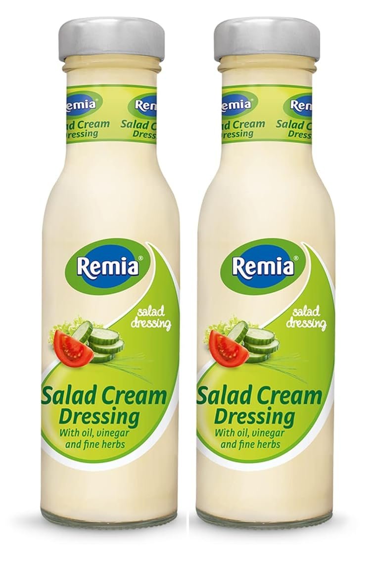 Remia Salad Cream Dressing  With Oil, Vinegar & Mustard 250ml Each Pack of 2 (Netherland)