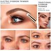 Eyebrow Trimmer for Women || Epilator 2-in-1 || Face Trimmer For Women Facial Hair, Upper Lips, Nose, Ear, Portable & Rechargable - With Ring Light - BLACK view 2