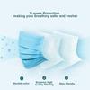 Disposable Face Masks, 3-Ply Blue, Pack of 100, with Nose Clip and Elastic Ear Loops for Adults view 3