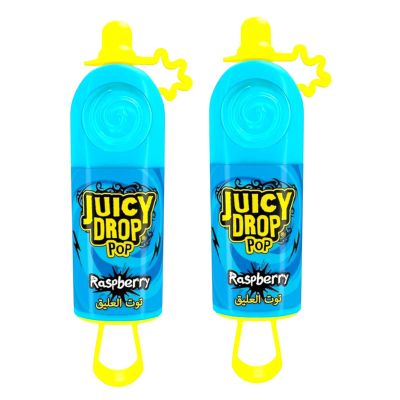 Bazooka Juicy Drop Pop, Sweet & Sour Raspberry Candy, 52g (Pack of 2)