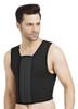 Dermapress Gynecomastia Short Vest || HIGH COMPRESSION || Velcro Closure || Chest Shapewear || Comfortable for Men || Tomboy Chest Binder || Shapewear for Post-Surgery | (Black, Back Velcro_XS) view 4