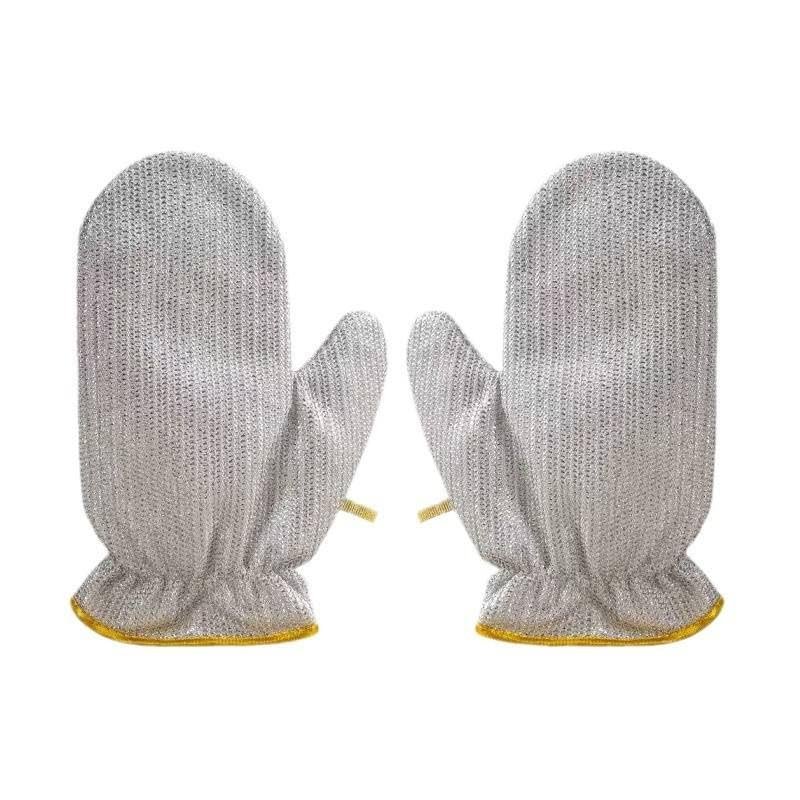Double Layer Mesh Dishwashing Rags | Multipurpose Non-Scratch Wire Dishcloth for Wet & Dry Cleaning | Easy Rinse Scrubber for Kitchen Pots, Pans, Utensils, Sinks & Counters