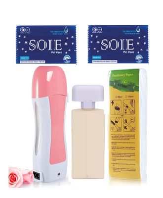 CUVLY Wax Heater For Women, Wax Warmer, Roller Wax, roll on Refill Cartridge Waxing Kit Women All Skin Types Hands, Legs, Underarms, Bikini, Intimate Area Professional Wax Machine Waxing (4)