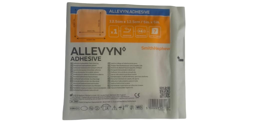 Allevyn Adhesive Dressing 12.5cm X 12.5cm / 5in.x5in ( Pack of 2)