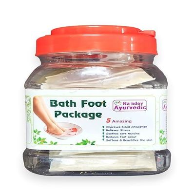 Acumart Ayurvedic Bath Foot Package, Herbal Detox Foot Soak Powder, Natural Wormwood Formula for Sleep Improvement, Stress Relief, Skin Care, 1 box [12pes]