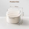 Denture Box, 3 Layer Transparent Retainer Case for Travel, Soaking Container for Aligners and Dentures, Compact Storage Solution for Dental Appliances, White view 2