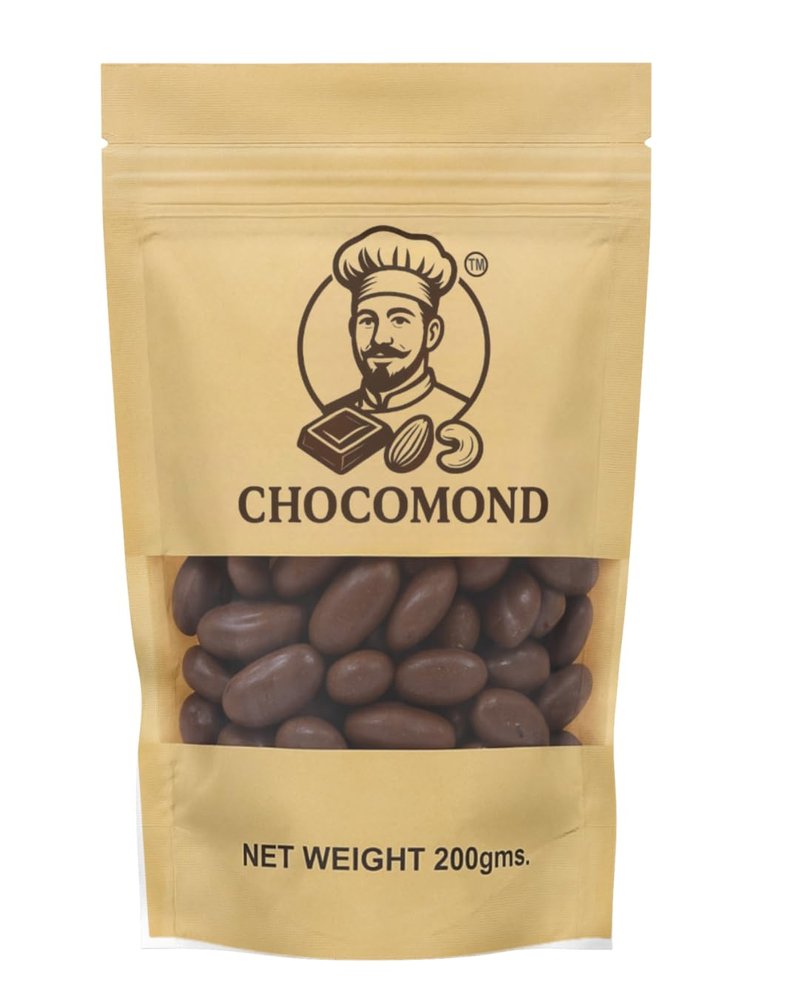 CHOCOMOND Premium Chocolate Coated Almonds | Crunchy Roasted Almonds Covered in Smooth Milk Chocolate | Rich, Creamy, Nutty Treat  200g Pouch | Gift & Snack Pack