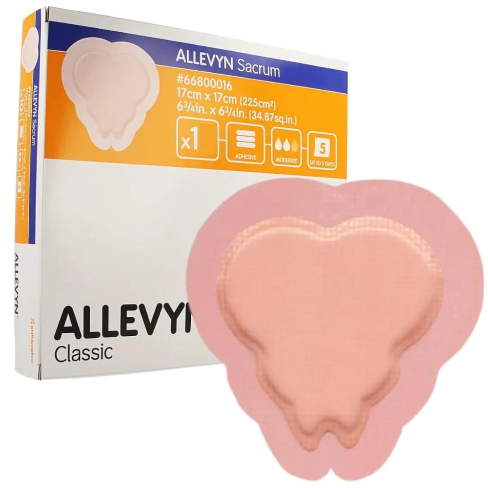 Allevyn Sacrum 17cm x 17cm (Pack of 3), Advanced Hydrocellular Foam Dressing for Bed Sores, Wound Healing & Pressure Ulcer Protection