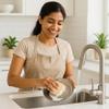 Dinya Natural Dish Washing Scrub (Pack of 6) Round Loofah Dish Scrubber for Sparkling Clean Surfaces | Non-Scratch, Sustainable, Quick-Dry & Reusable | Ideal for Kitchen, Cookware & Sink Cleaning view 2