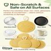 Dinya Natural Dish Washing Scrub (Pack of 6) Round Loofah Dish Scrubber for Sparkling Clean Surfaces | Non-Scratch, Sustainable, Quick-Dry & Reusable | Ideal for Kitchen, Cookware & Sink Cleaning view 3