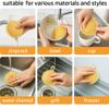 Dinya Natural Dish Washing Scrub (Pack of 6) Round Loofah Dish Scrubber for Sparkling Clean Surfaces | Non-Scratch, Sustainable, Quick-Dry & Reusable | Ideal for Kitchen, Cookware & Sink Cleaning view 4