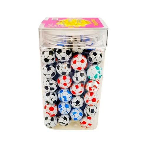 Farm Bites - Small Football Chocolates | Mini Foil-Wrapped Chocolate Balls | Sports Party Favors | Snack Treats for Kids & Adults - 50 Count