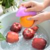 BIPLOJIT Silicone Washing Sponge Antibacterial Dish Scrubber Fruit and Vegetable Washing Brush Round Scrubber Pad Multipurpose Silicone Dishwashing Tools for Kitchen(2 psc) view 2