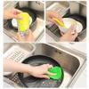 BIPLOJIT Silicone Washing Sponge Antibacterial Dish Scrubber Fruit and Vegetable Washing Brush Round Scrubber Pad Multipurpose Silicone Dishwashing Tools for Kitchen(2 psc) view 3