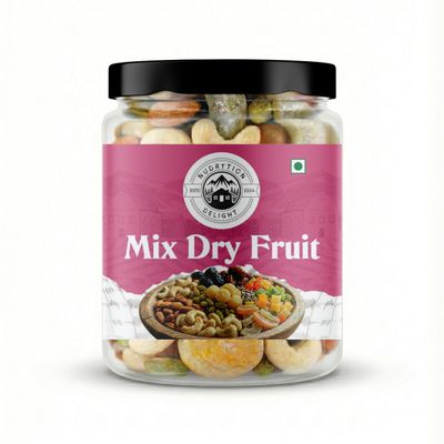 Nudrytion Delight Premium Mix Dry Fruits 400g | Cashews, Almonds, Green Raisins, Apricots, Black & Yellow Dates, Diced Fruits, Sunflower Seeds & Dry Amla | Nutritious | Natural & Healthy Snack