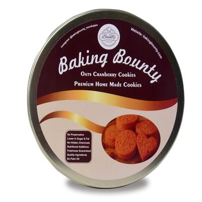 Baking Bounty Oats Cranberry Healthy Home Made Cookies | No Added Preservatives 100% Natural & Healthy | 250gm