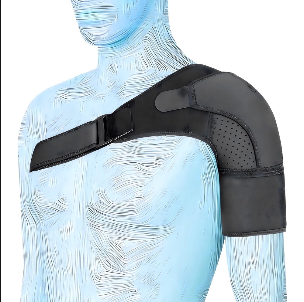 24x7 eMall Shoulder Brace, Rotator Cuff Support Brace and Arm Sling for Pain Relief, Shoulder Compression Sleeve for Preventing Strains and Dislocation, Adjustable Fits Left and Right Arm, Men & Women