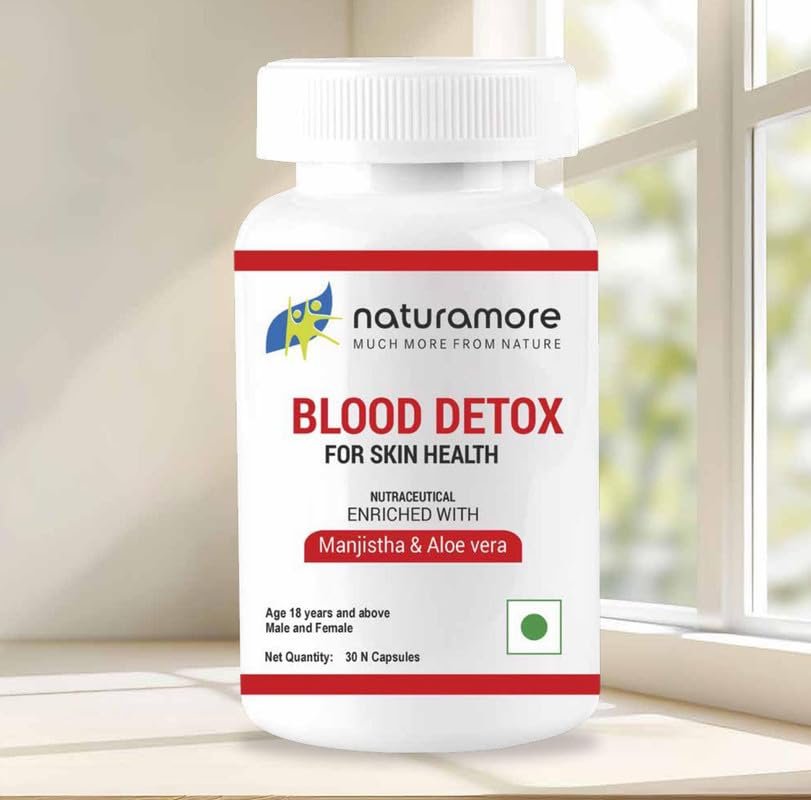 Blood Detox | Herbal Cleansing Supplement | Purifies Blood, Improves Skin Clarity & Immunity | Natural Detox Formula for Healthy, Glowing Body