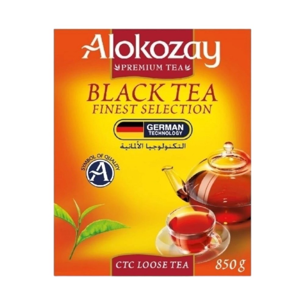 Alokozay Black Tea Finest Selection 850g, Premium Ceylon Tea Blend, Rich Aroma & Strong Flavor, Loose Leaf Black Tea for Everyday Brewing