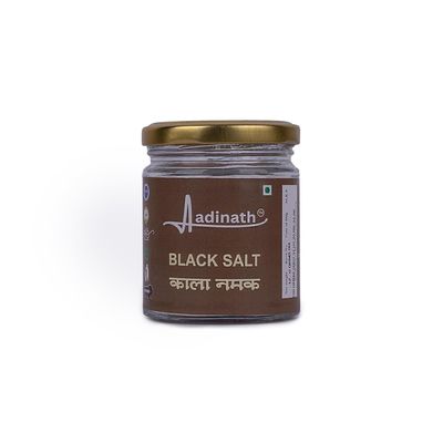 AADINATH Black Salt (Kala Namak)  Pure & Unrefined Himalayan Rock Salt for Cooking, Chaat, Fruits & Digestion  Rich in Minerals (200 g)