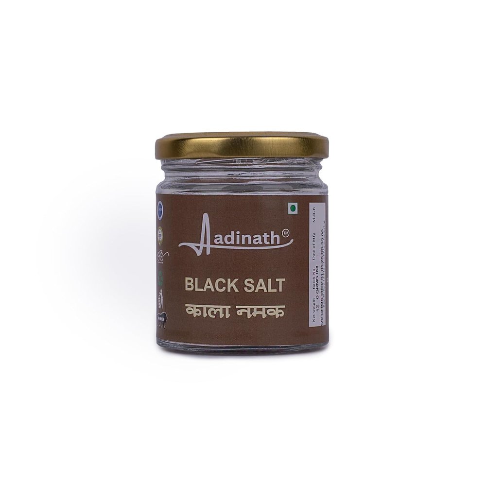 AADINATH Black Salt (Kala Namak) Pure & Unrefined Himalayan Rock Salt for Cooking, Chaat, Fruits & Digestion Rich in Minerals (200 g)