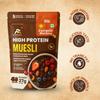 Fitflow High Protein Chocolate Muesli (27g/100g) | Gluten Free, 0% Refined Sugar, Instant Cold Cereal with Whey Protein & Super Seeds | 2LB view 3